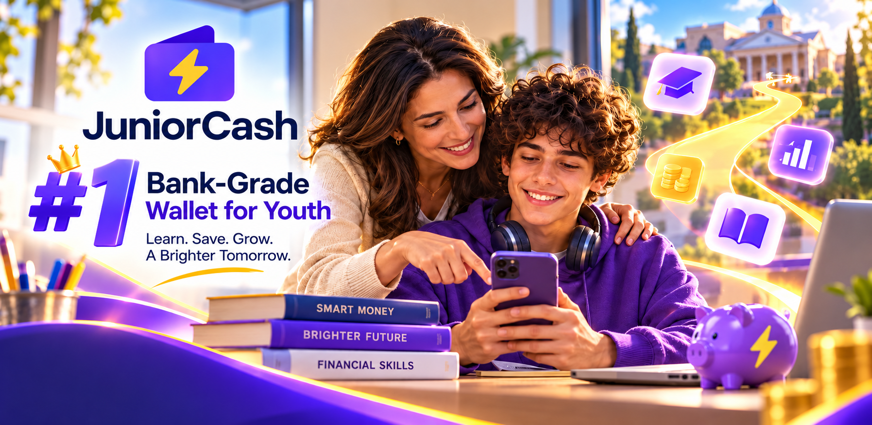 JuniorCash smart wallet app for kids