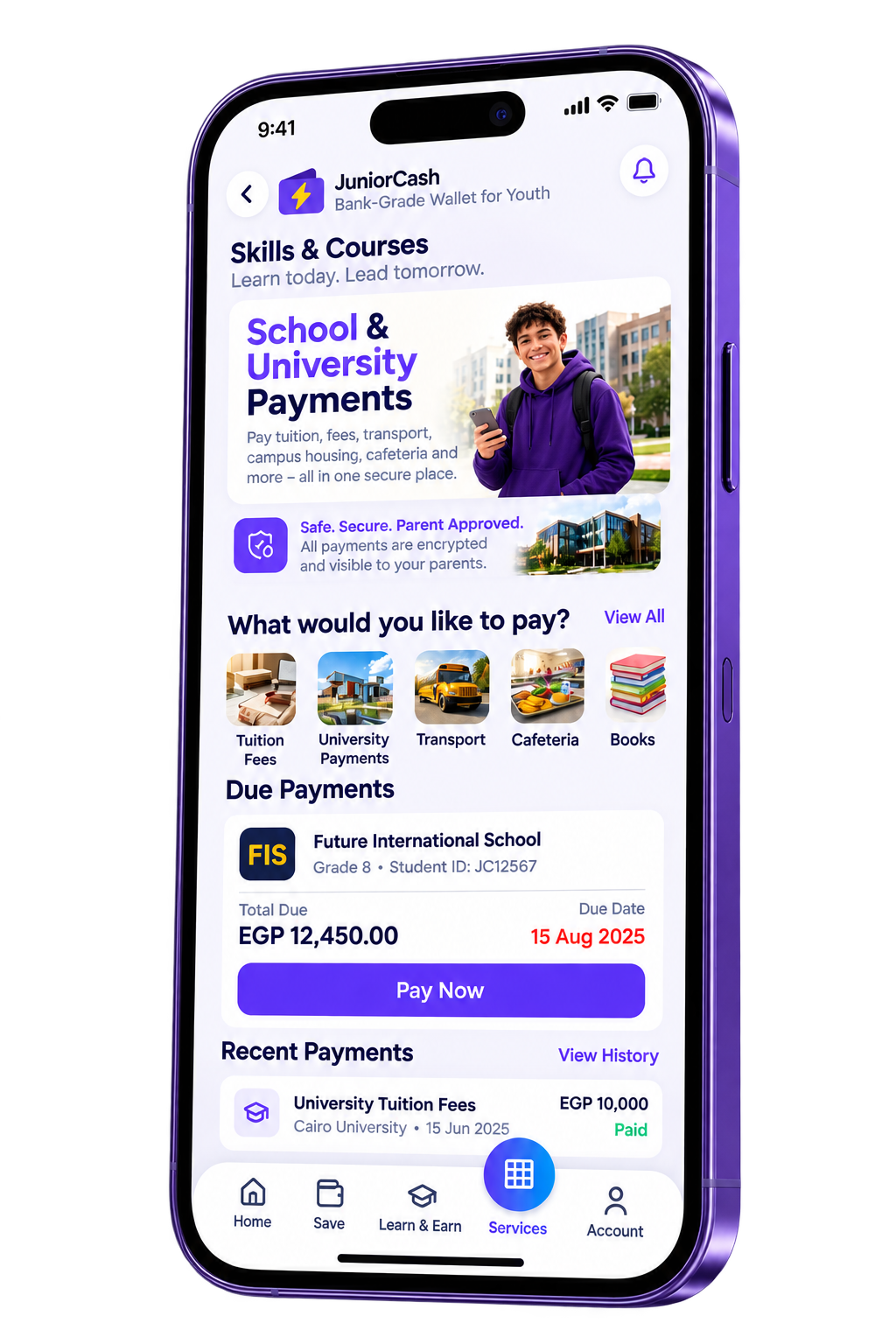 JuniorCash FAQs for families and schools